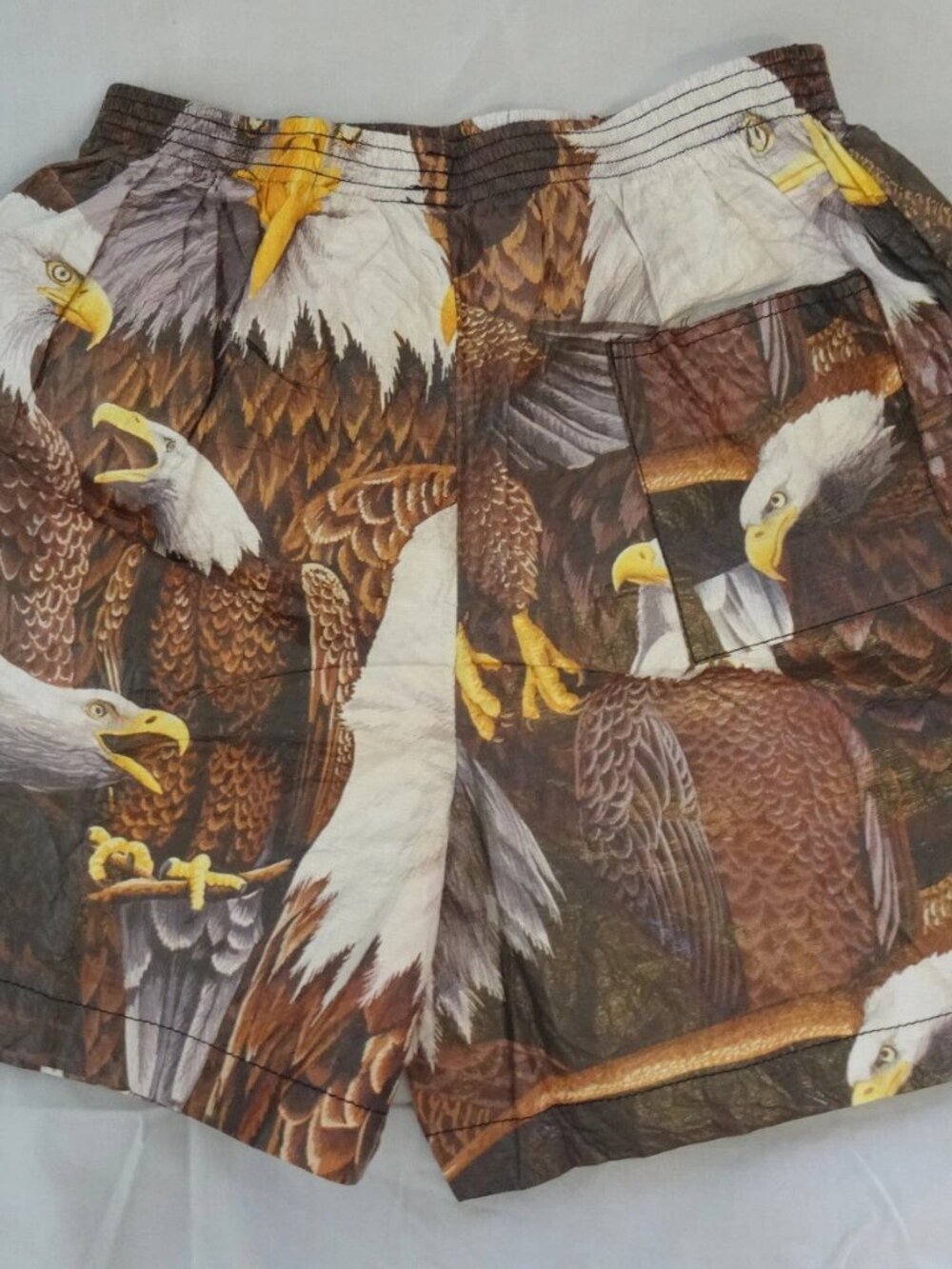 PRIDE American Eagle Tyvek Stretch Shorts Swimming Trunks Animal Print Sz S - Picture 2 of 6